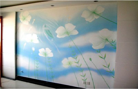 东山画墙绘怎么画好白云的蓬松感？