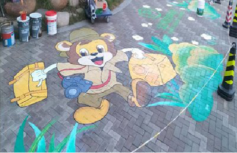 东山夏季画地面彩绘会遇到的问题