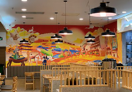 东山商业空间彩绘介绍。