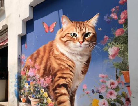 东山自己绘制有个性的手绘墙